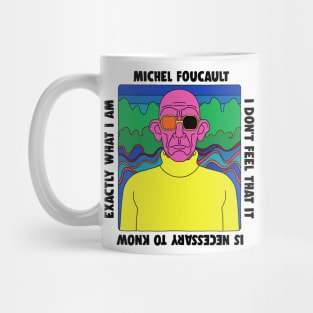 Michel Foucault - Retro Quote Design Mug